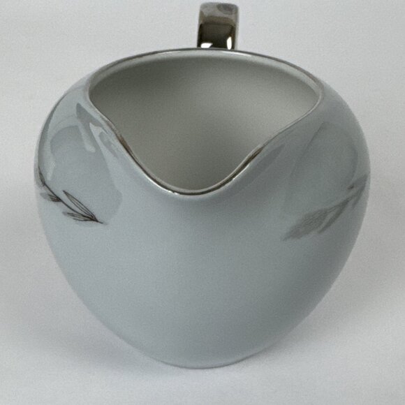 Silver Wheat Seyei China Creamer Gray w Platinum Trim Japan 3282 - Picture 7 of 11